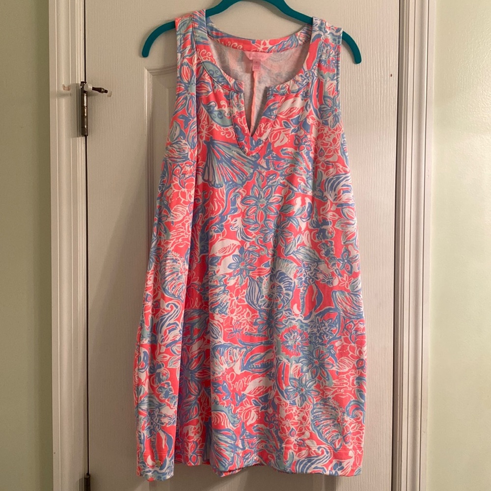 Lilly Pulitzer xl estrada dress pink sun ray summer siren
